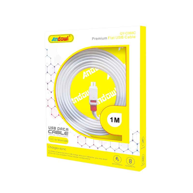 Andowl Καλώδιο μεταφοράς δεδομένων USB 2.0 1m Lightning QY-C068C - Data Cable ANDOWL
