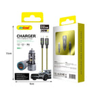 Andowl Φορτιστής αυτοκινήτου με καλώδιο Type-C σε Lighting Q-DC50B - Charger ANDOWL