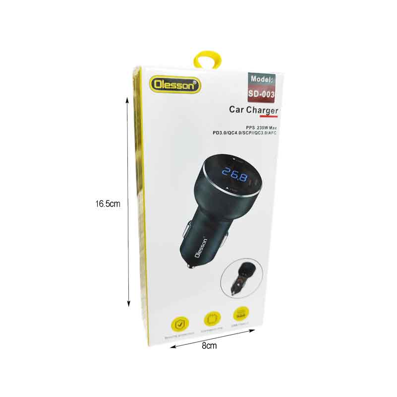 Olesson Φορτιστής αυτοκινήτου USB-Type-C 230W SD-003 - Car charger Olesson