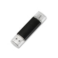 USB stick 16GB με σύνδεση USB & Micro USB - USB flash drive double application - Ασημί - Μαύρο OEM