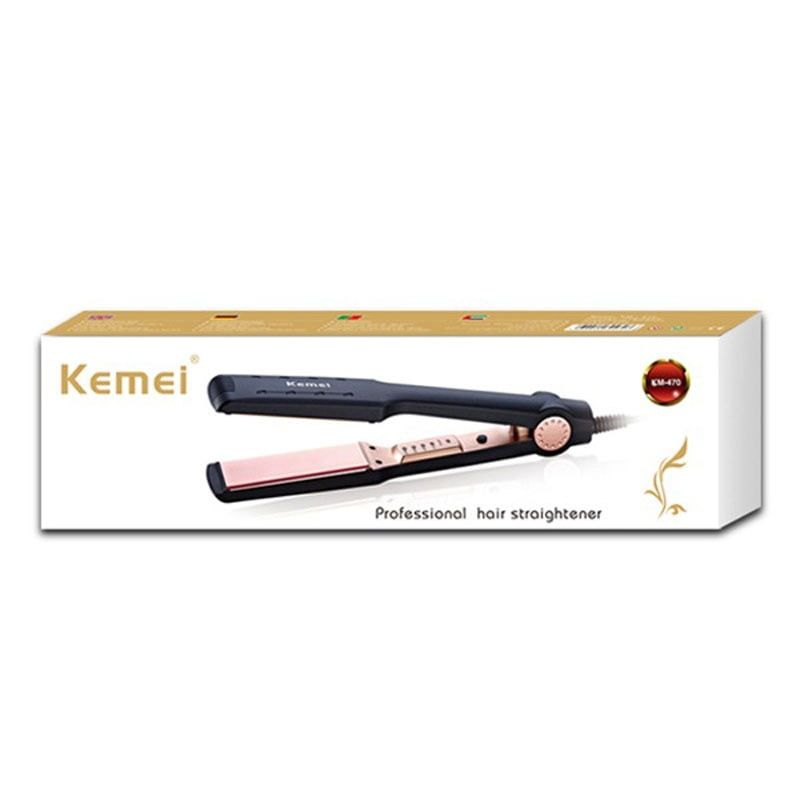 Kemei KM-470 Ισιωτική μαλλιών με φαρδιές πλάκες - Hair straightener OEM