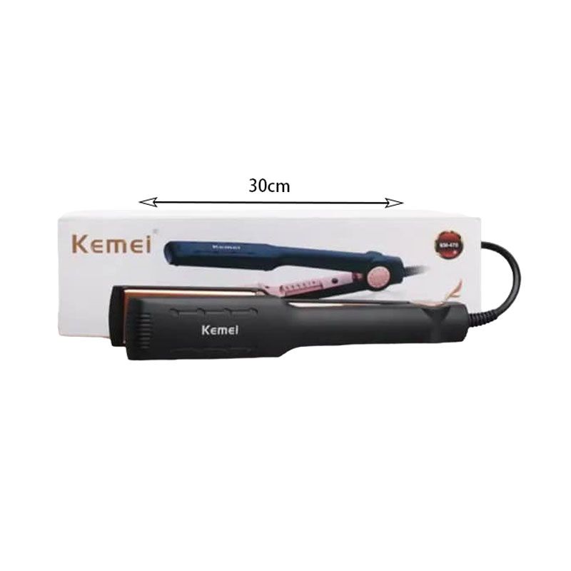 Kemei KM-470 Ισιωτική μαλλιών με φαρδιές πλάκες - Hair straightener OEM