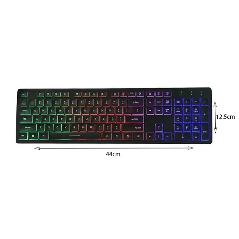 Gaming Ενσύρματο φωτιζόμενο πληκτρολόγιο RGB Andowl Q30K-RGB - Multimedia Keyboard OEM