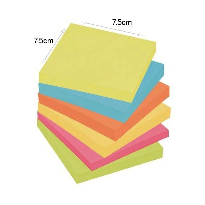 Αυτοκόλλητα Χαρτάκια Post It 75x75mm 12τεμ - Self-adhesive & removable stick notes OEM