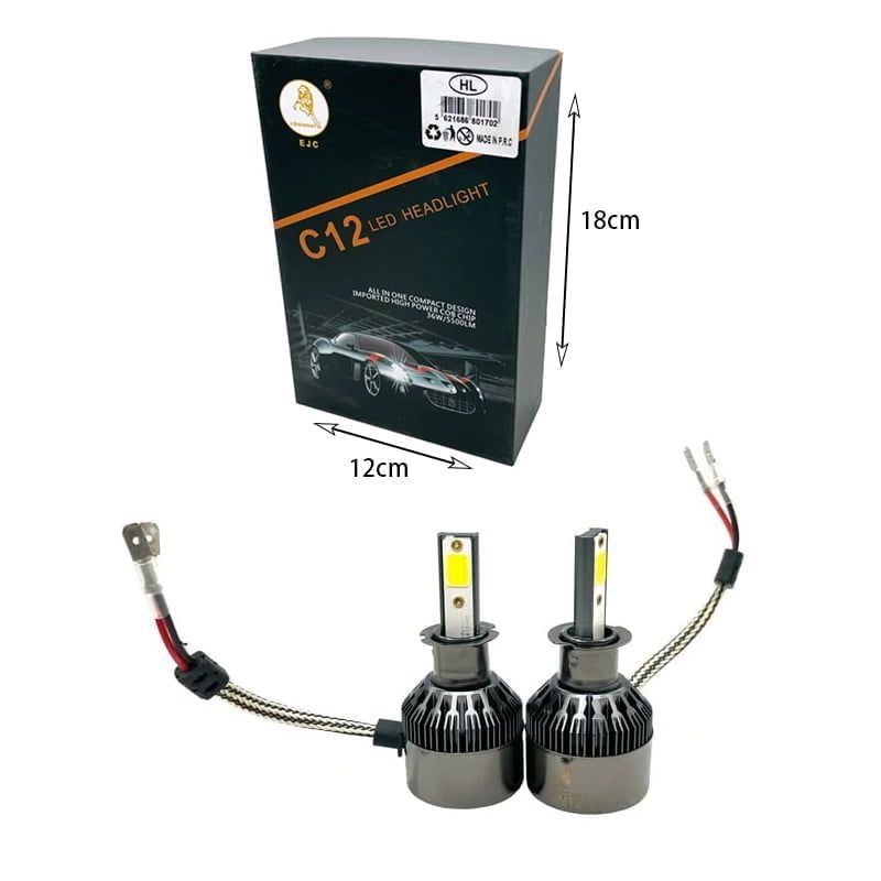 EJC Λάμπα αυτοκινήτου H3 6000Κ- C12 LED Headlight EJC