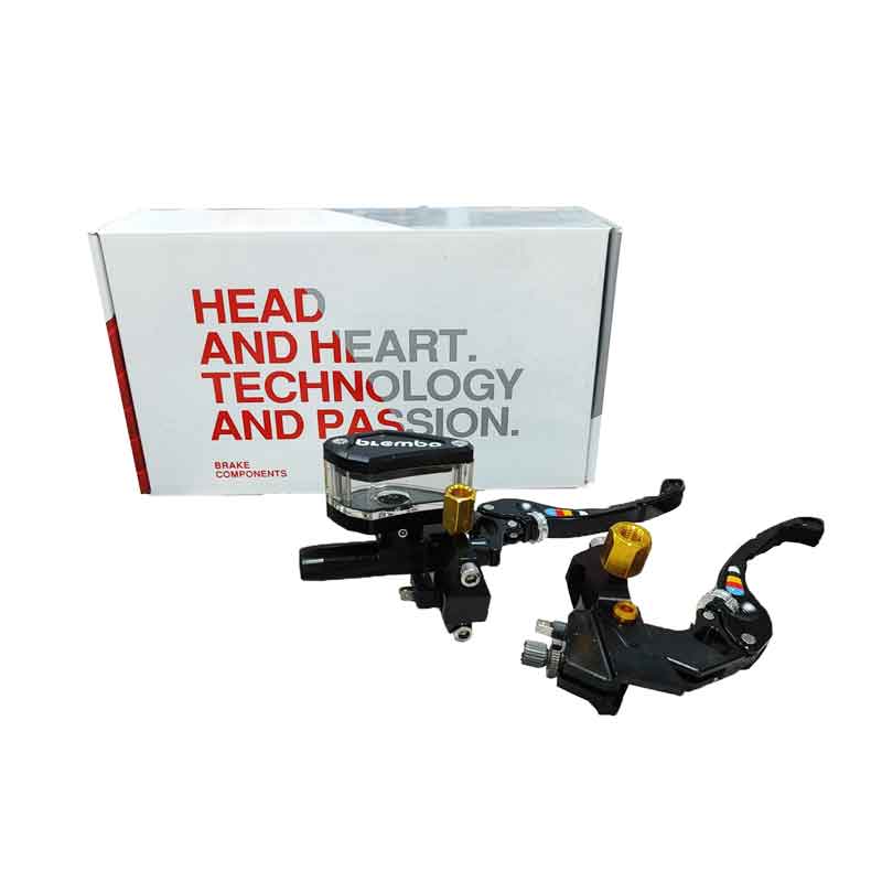 Σετ μανέτες με δοχείο υγρών φρένων - Lever set with brake fluid reservoir - Ασημί - Κόκκινο - Μαύρο - Μπλε - Χρυσό OEM