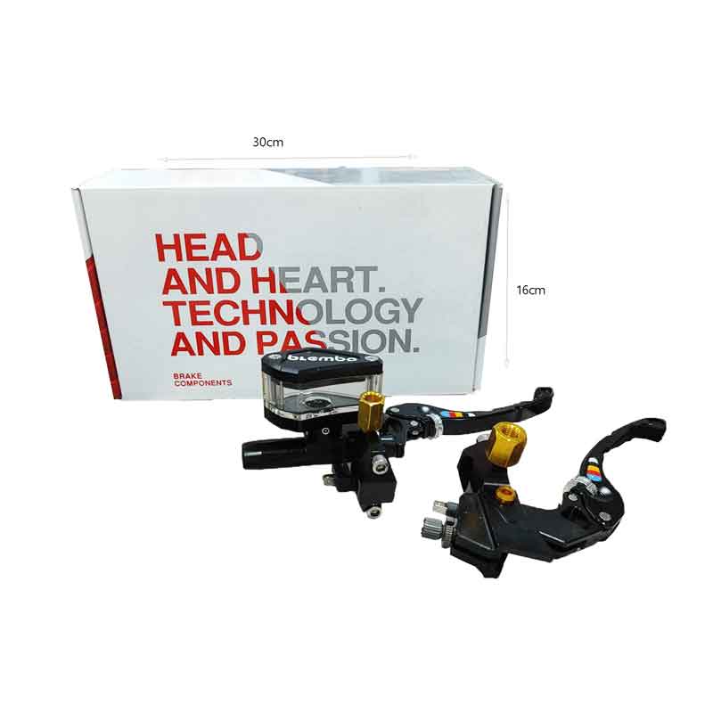 Σετ μανέτες με δοχείο υγρών φρένων - Lever set with brake fluid reservoir - Ασημί - Κόκκινο - Μαύρο - Μπλε - Χρυσό OEM