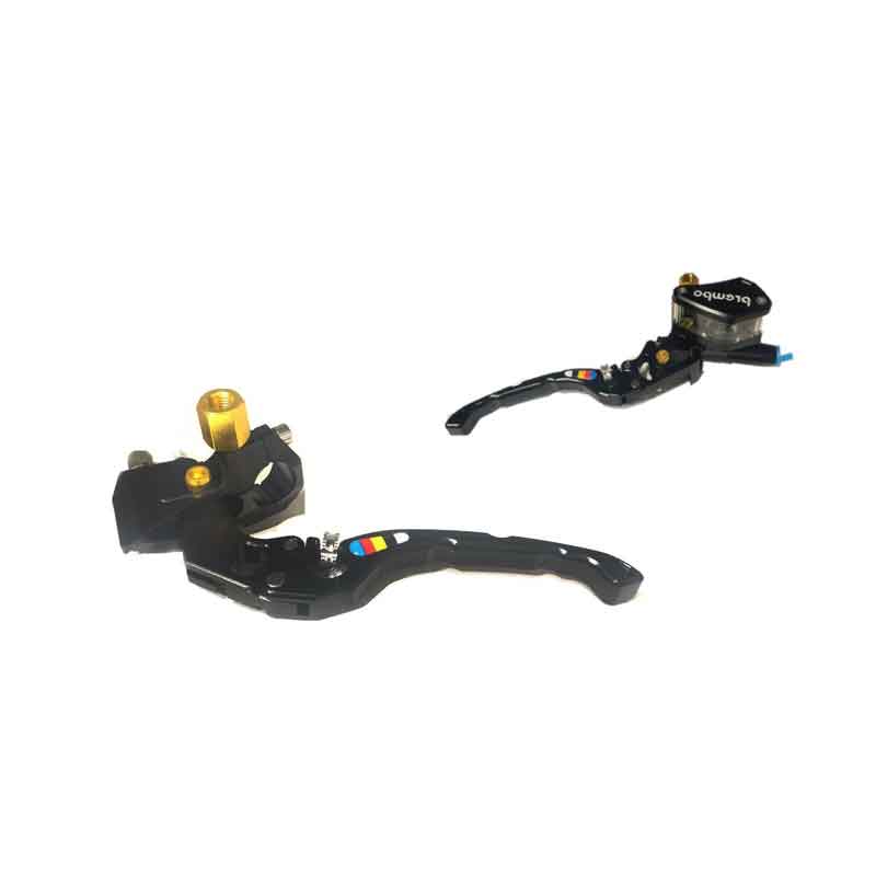 Σετ μανέτες με δοχείο υγρών φρένων - Lever set with brake fluid reservoir - Ασημί - Κόκκινο - Μαύρο - Μπλε - Χρυσό OEM