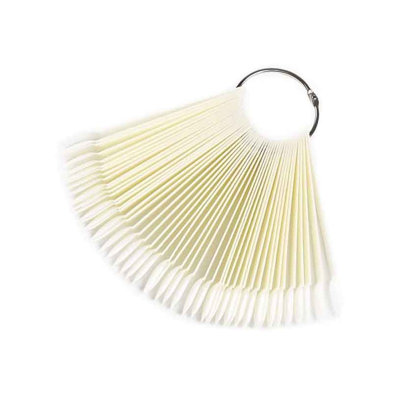 Δειγματολόγιο Νυχιών Μπρελόκ Οβάλ 50τμχ - Nail sample 50pcs - Γαλακτερό OEM