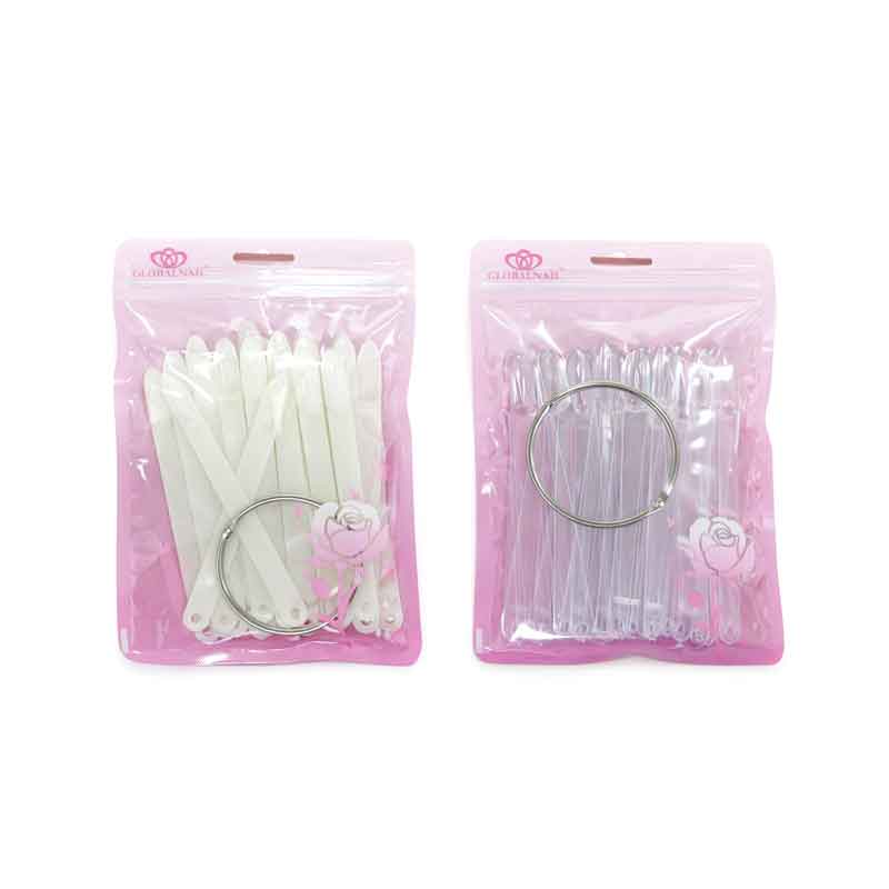 Δειγματολόγιο Νυχιών Μπρελόκ Οβάλ 50τμχ - Nail sample 50pcs - Γαλακτερό OEM