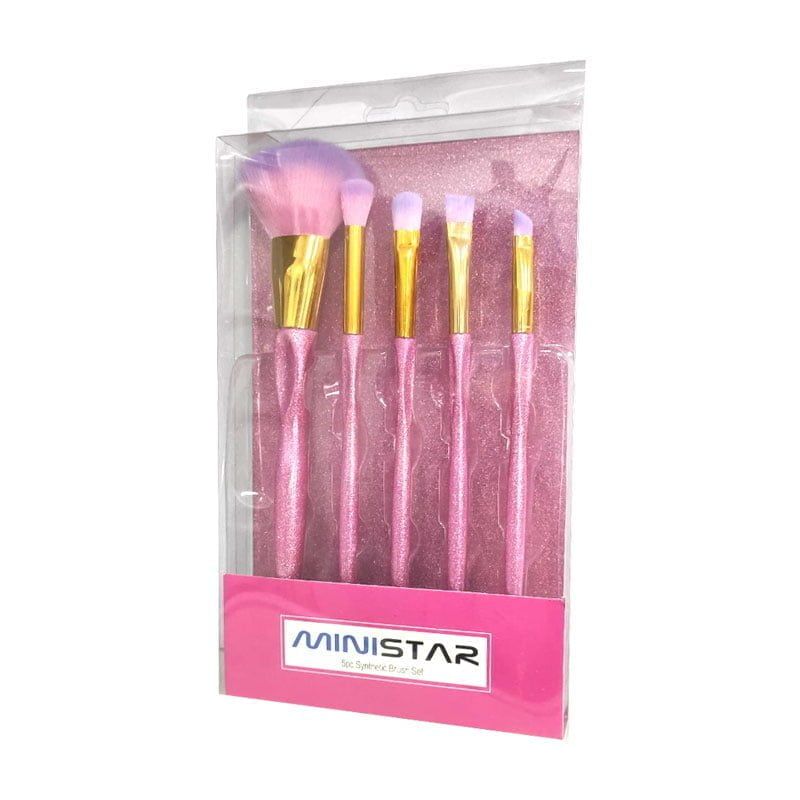 Mini star Σετ 5 Πινέλα Μακιγιάζ - Make-up brushes set - Χρυσό OEM