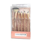 Mini star Σετ 5 Πινέλα Μακιγιάζ - Make-up brushes set - Ασημί OEM