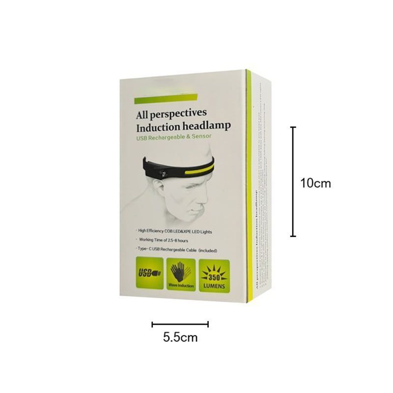 Επαναφορτιζόμενος USB φακός κεφαλής LED - All prespectives induction headlamp OEM
