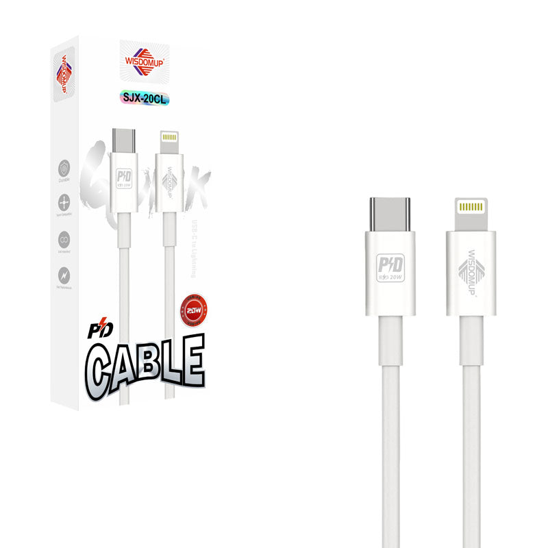 Wisdomup Καλώδιο Φόρτισης και Δεδομένων USB-C σε Lightning PD 20W SJX-20CL - USB-C to Lightning PD Fast Charging Data Cable OEM