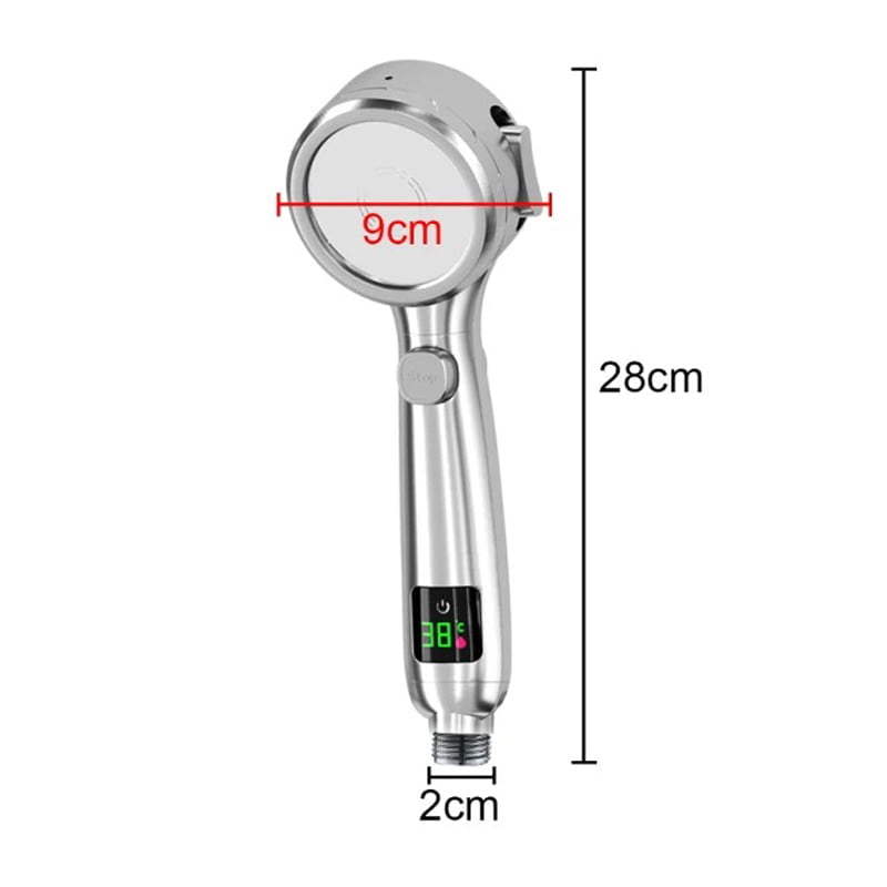 Τηλέφωνο κεφαλή ντους μπάνιου - 4 Gears Shower head - Ασημί - Μαύρο OEM