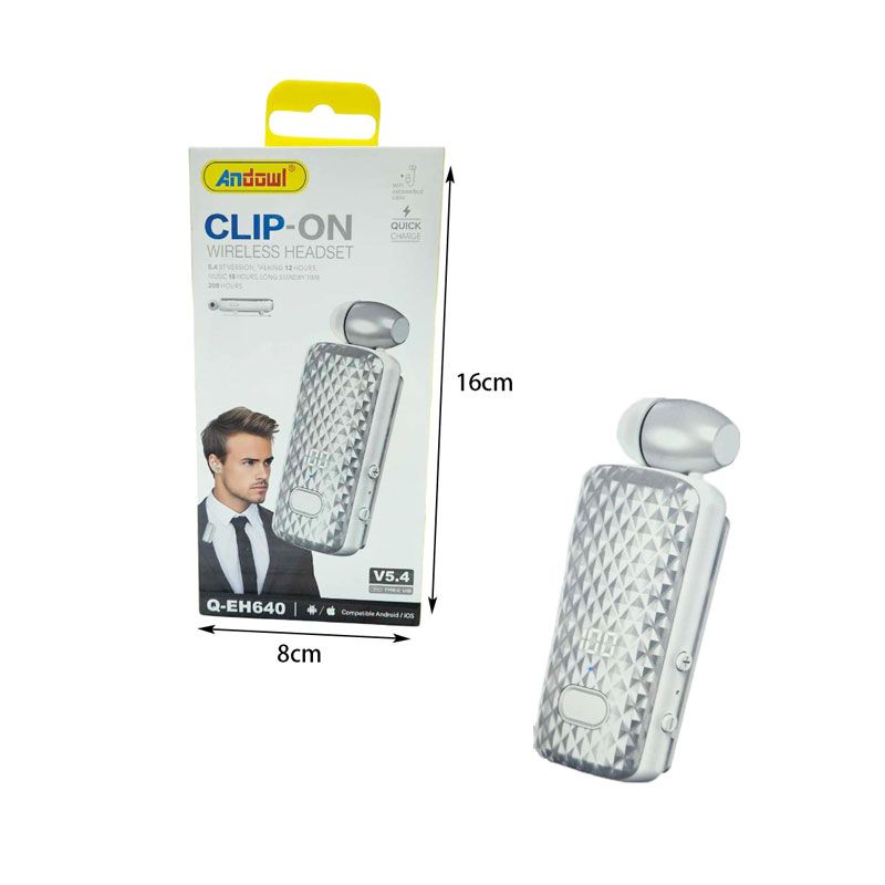 Andowl Ασύρματο ακουστικό με κλιπ Q-EH640 - Clip-On Wireless Headset ANDOWL