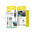 Andowl Καλώδιο δεδομένων 100w Usb-a Micro, Type-c, Lightning Q-SJ04 - Data Cable ANDOWL