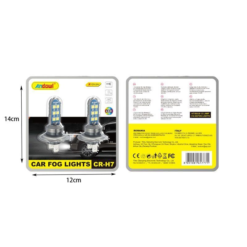 Andowl Λάμπα αυτοκινήτου H7 12-24V CR-H7 - Car Fog Lights ANDOWL