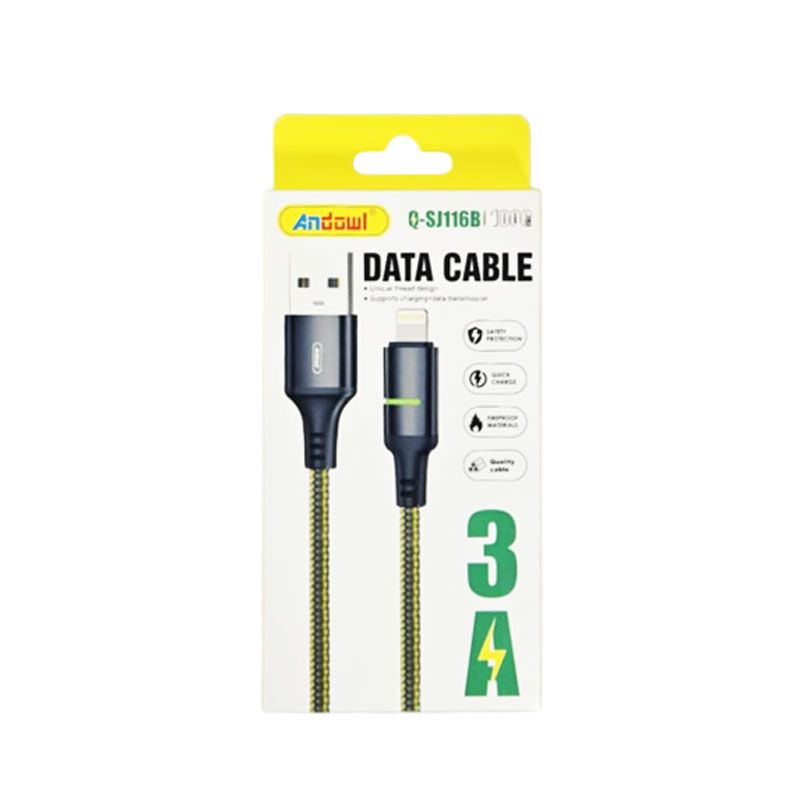 Andowl Καλώδιο δεδομένων USB σε Lightning– 3A Q-SJ116B - Data Cable OEM