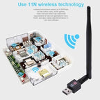 Αντάπτορας δικτύου USB 2.0 Wireless 802.11N με εξωτερική κεραία 600Mbps - USB wireless 1200Mbps OEM
