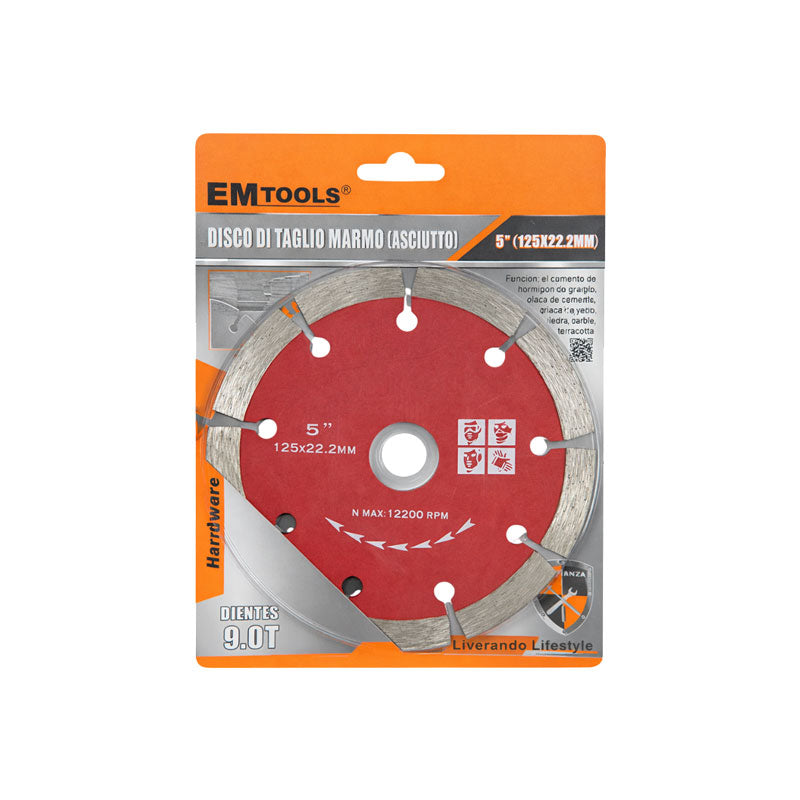 Δίσκος Κοπής Μαρμάρου Ξηρής Κοπής 5'' 125x22,2 mm - Dry Cutting Marble Disc OEM