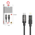 Wisdomup Καλώδιο Φόρτισης Type-C σε Lightning με Ένδειξη LED SJX-47CL - Type-C to Lightning Charging Cable with LED Display OEM