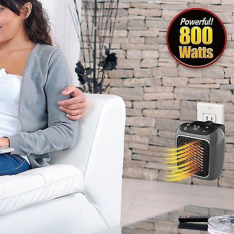 Αερόθερμο Κεραμικό Πρίζας 800W Με Ρυθμιζόμενο Θερμοστάτη & Χρονοδιακόπτη - Handy heater turbo 800 OEM