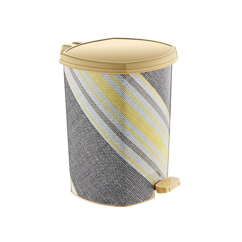 Κάδος σκουπιδιών με πεντάλ 40cm D009 X160- Trash can - bin - Γκρι - Καφέ - Μπλε OEM