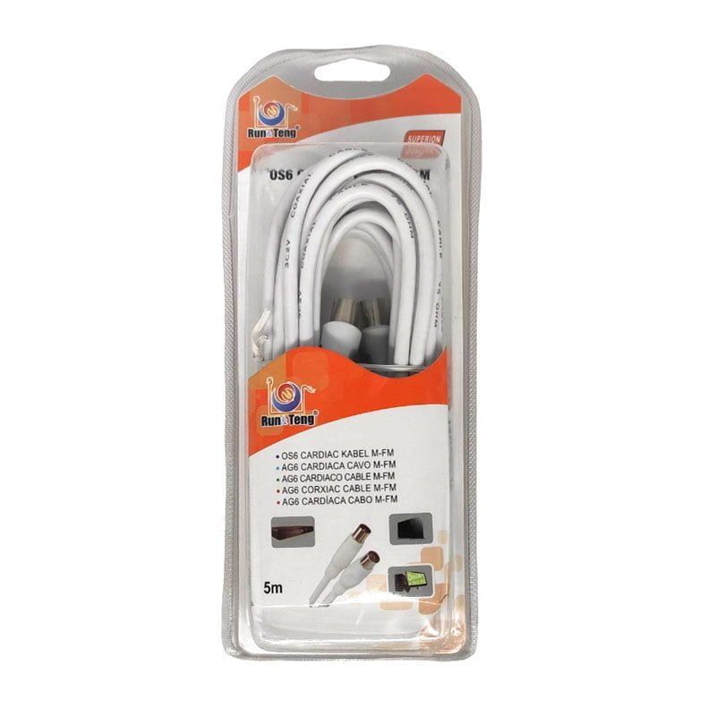 Run & Teng καλώδιo τηλεόρασης αρσενικό/θηλυκό 5m - TV cable RUN&TENG