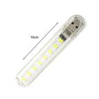 Mini USB LED φορητό φως με 8 led Cool white OEM