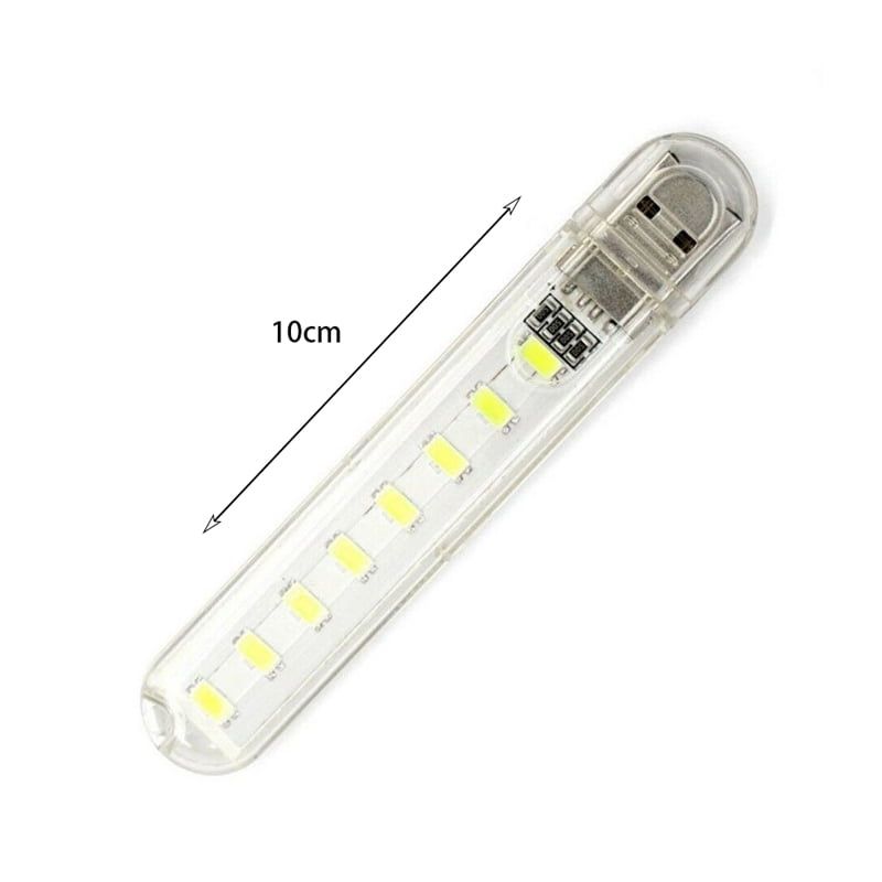 Mini USB LED φορητό φως με 8 led Cool white OEM
