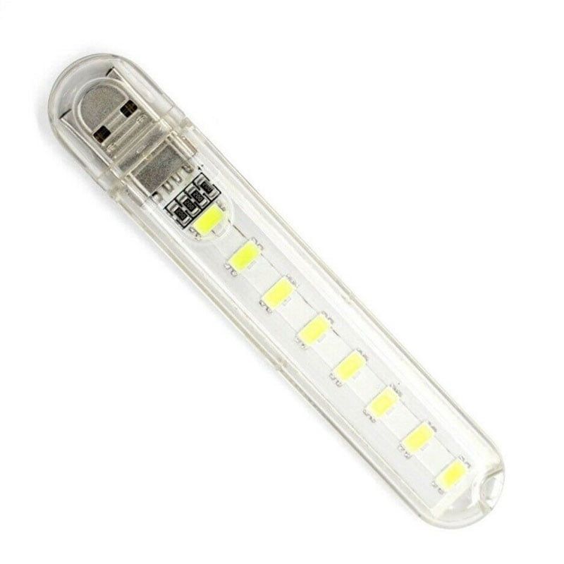 Mini USB LED φορητό φως με 8 led Cool white OEM