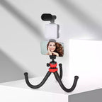 Τρίποδο Εύκαμπτο με Μικρόφωνο - Video making LED ring selfie light kits OEM