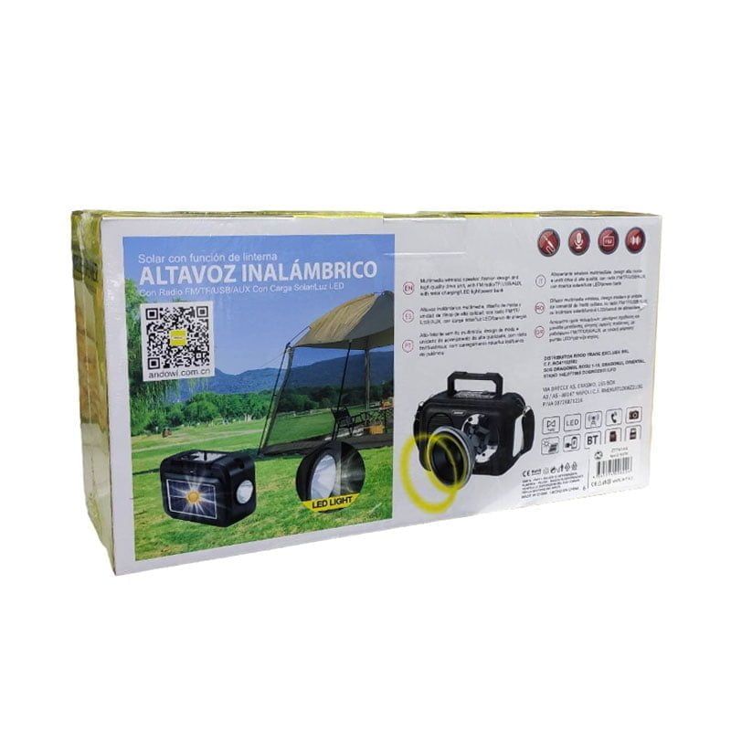 Andowl Q-YX1793 ηλιακό φορητό ηχείο με USB - Solar wireless speaker ANDOWL