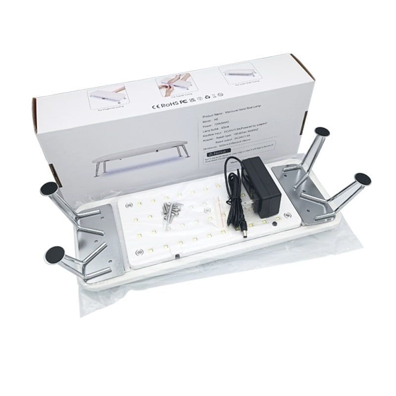 2σε1 Arm rest manicure Φουρνάκι νυχιών και μαξιλάρι H5 - Manicure hand rest lamp - Μαύρο OEM