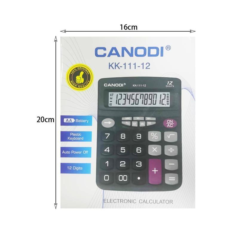 Canodi Αριθμομηχανή - Κομπιουτεράκι - Calculator KK-111-12 Canodi