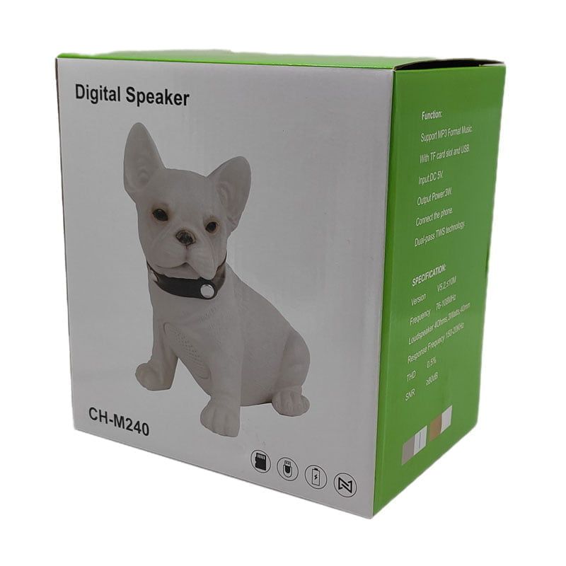 French Bulldog Ηχείο Bluetooth με Ραδιόφωνο και 4 ώρες Λειτουργίας - Digital speaker CH-M240 - Γκρι OEM