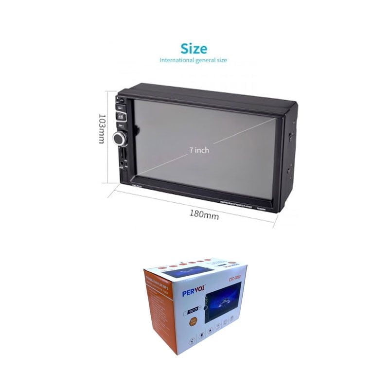 PerVoi Οθόνη αυτοκινήτου 7" HD αφής 2 Din CTC-7030 - Autoradio 2 Din Touch Screen FM USB AUX Bluetooth PerVoi
