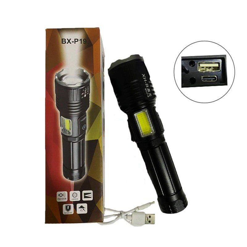 Επαναφορτιζόμενος Φακός BX-P19 - COB light flashlight OEM