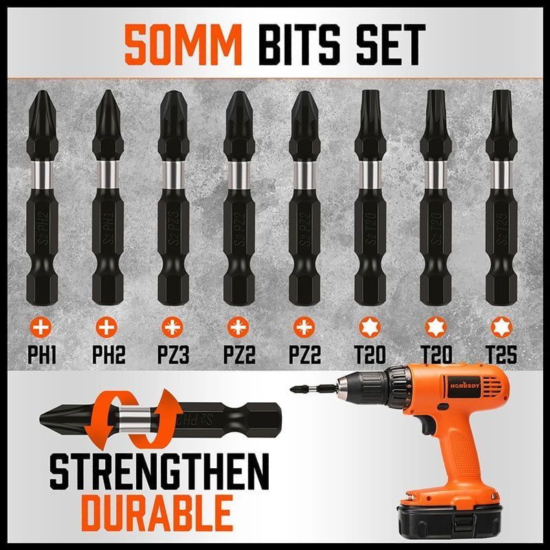 HORUSDY σετ μύτες 42τμχ SDY 94329 - Impact bit set Hordusdy