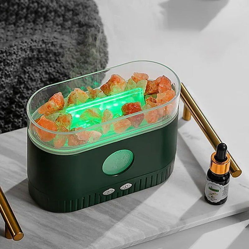 Συσκευή Αρωματοθεραπείας με πέτρες αλατιού & φωτισμό - Salt Lamp Aroma Diffuser color changing OEM