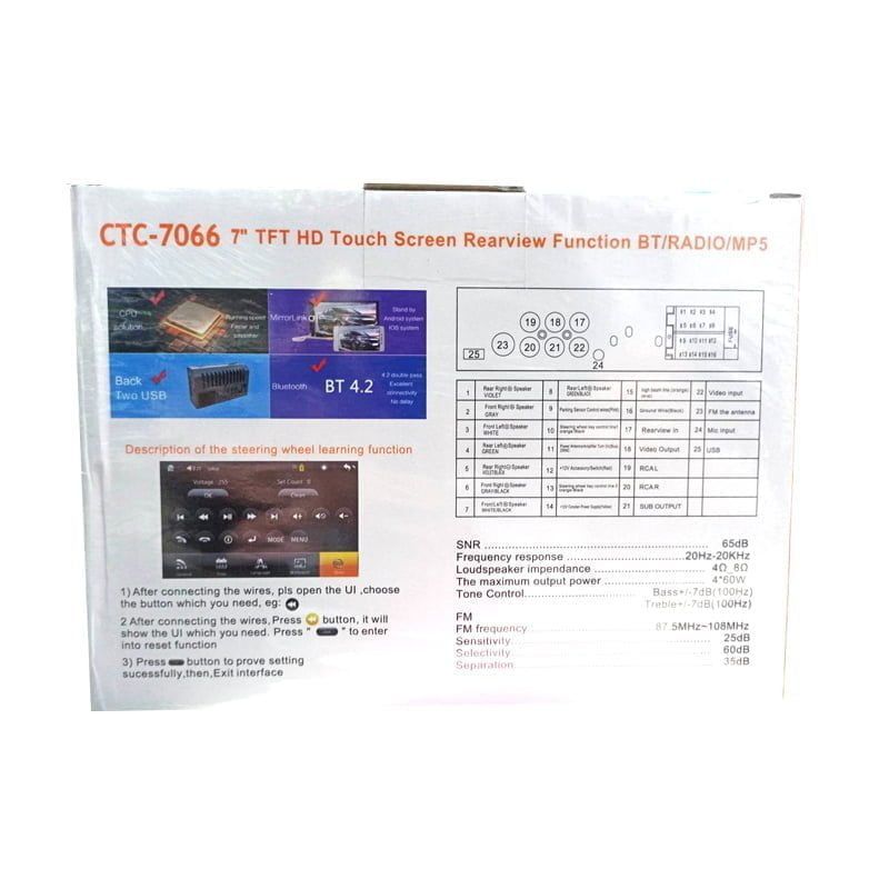 PerVoi Οθόνη αυτοκινήτου 7" HD αφής CTC-7066 multimedia system - Capacitive touch screen PerVoi