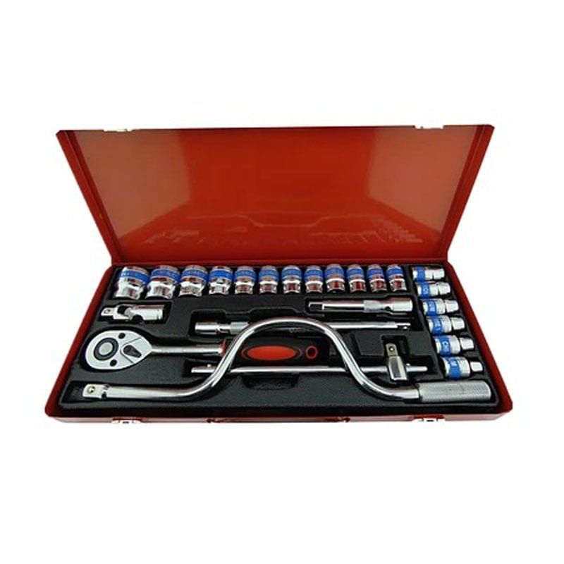 CR-V Σετ Καρυδάκια 24τεμ 1/2" - 24pcs socket set chrome vanadium CR-V