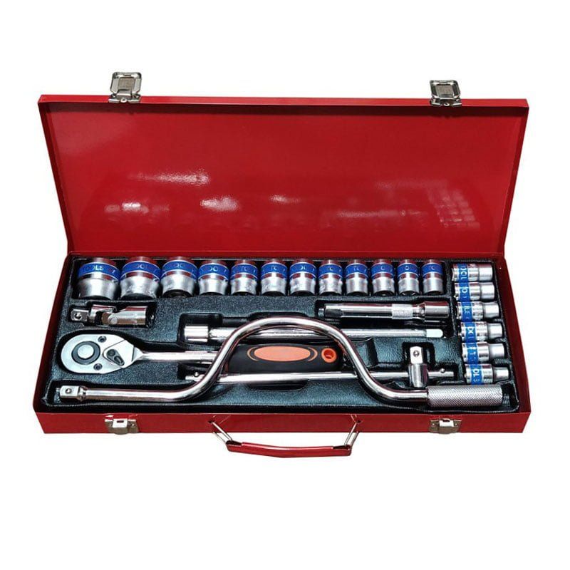 CR-V Σετ Καρυδάκια 24τεμ 1/2" - 24pcs socket set chrome vanadium CR-V