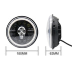 Halley GrowPal LED στρογγυλός προβολέας μηχανής νεκροκεφαλή 12V-80V - Headlights motor GrowPal