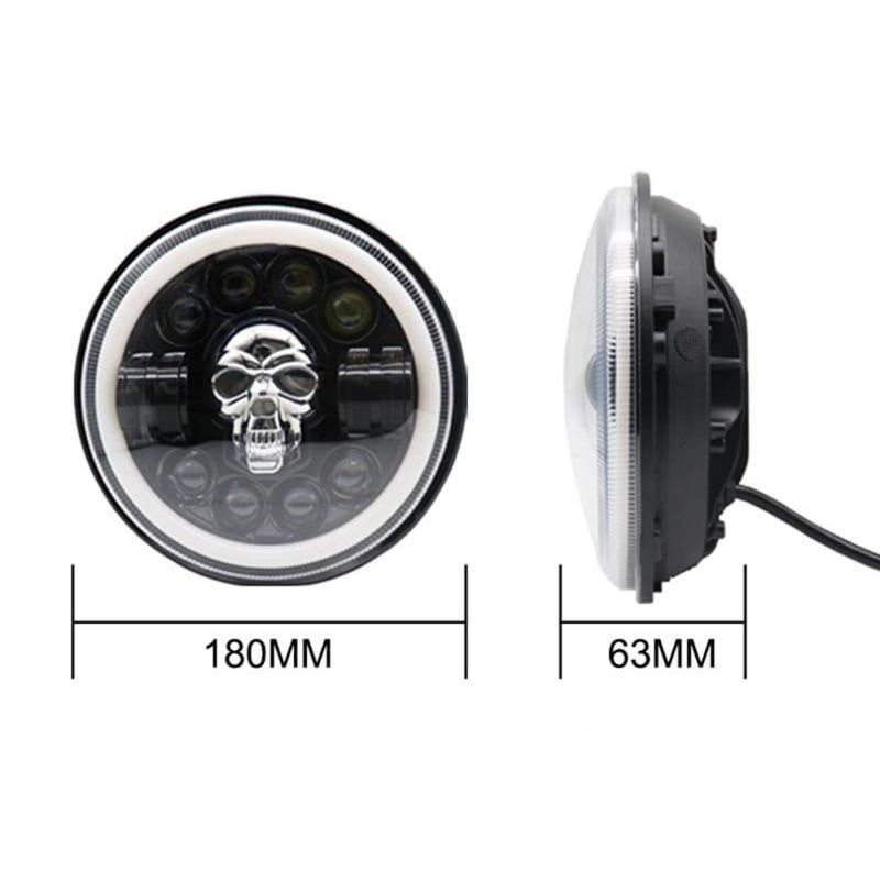 Halley GrowPal LED στρογγυλός προβολέας μηχανής νεκροκεφαλή 12V-80V - Headlights motor GrowPal