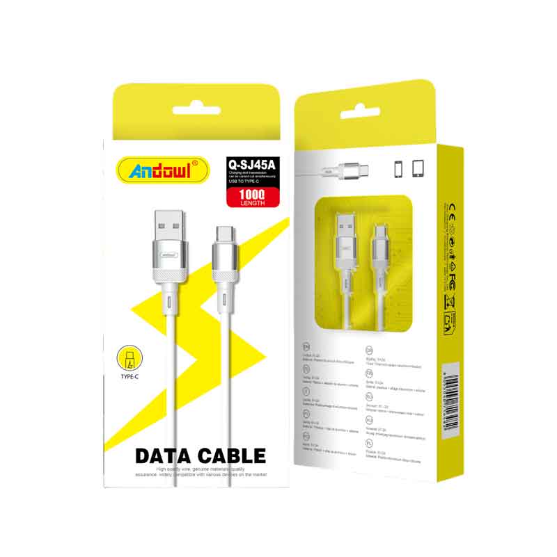 Andowl Καλώδιο Φόρτισης και Δεδομένων Type-C Q-SJ45A – Data Cable ANDOWL