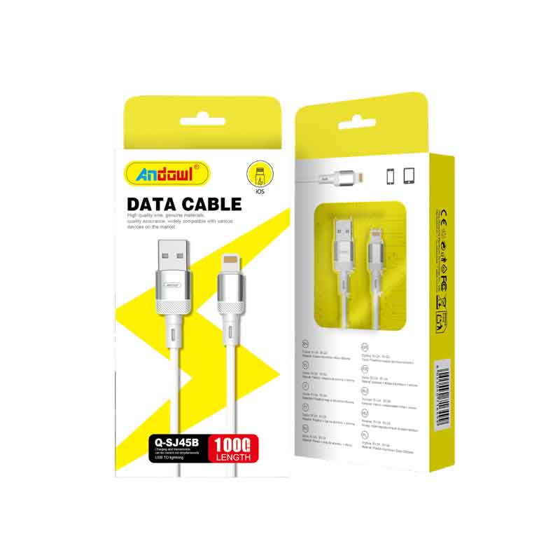 Andowl Καλώδιο Φόρτισης και Δεδομένων 1m iOS USB σε Lightning Q-SJ45B – Data Cable OEM