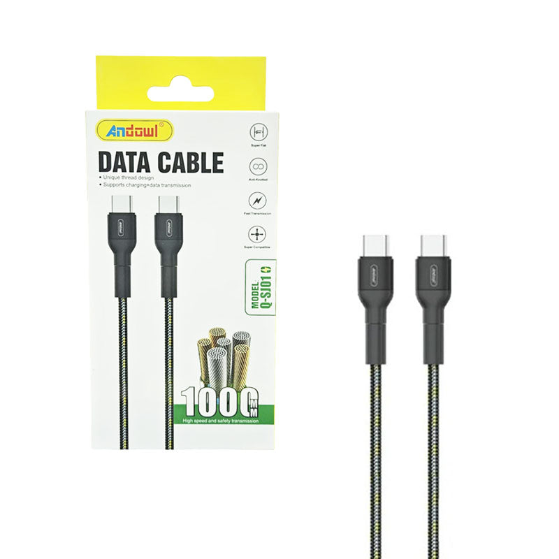 Andowl Καλώδιο Δεδομένων Type-C σε Type-C 1m Q-SJ01 - Data Cable ANDOWL