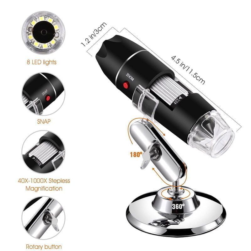 Ψηφιακό Μικροσκόπιο USB Μονόφθαλμο 1600x - Digital Microscope Electronic Magnifier OEM